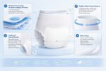 Medium Adult Diaper Pull up Sample 10 X Nappies - Image 2